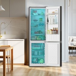 Kühlschrank Combi Cecotec Bolero CoolMarket Combi 250 Grey Glass E Kapazität 250 Liter