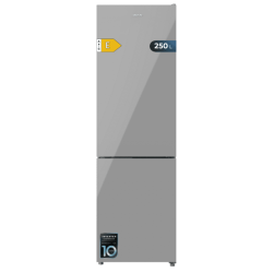 Kühlschrank Combi Cecotec Bolero CoolMarket Combi 250 Grey Glass E Kapazität 250 Liter