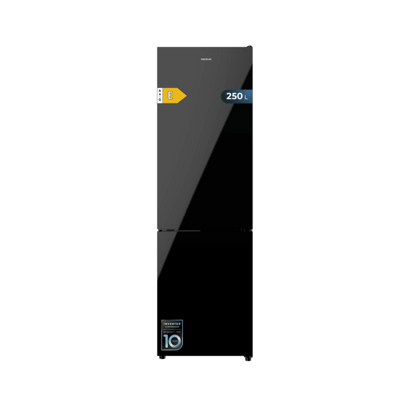 Kühlschrank Combi Cecotec Bolero CoolMarket Combi 250 Black Glass E Kapazität 250 Liter