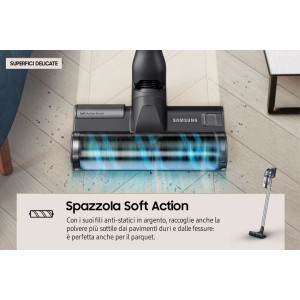 Stabstaubsauger Vertikale kabellos Samsung Jet 75E Complete VS20B75ACR5/WA