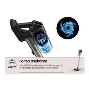 Stabstaubsauger Vertikale kabellos Samsung Jet 75E Complete VS20B75ACR5/WA
