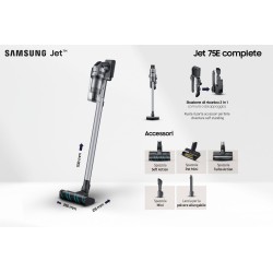 Stabstaubsauger Vertikale kabellos Samsung Jet 75E Complete VS20B75ACR5/WA