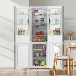Frigorífico Combi Cecotec Bolero CoolMarket Combi 250 White Glass D Capacidad de 250 Litros