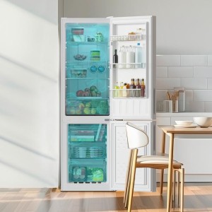 Frigorífico Combi Cecotec Bolero CoolMarket Combi 250 White Glass D Capacidad de 250 Litros