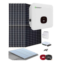 Kit Autoconsumo GROWATT Trifásico 4000W 20000Wh/día + 9 Paneles solares