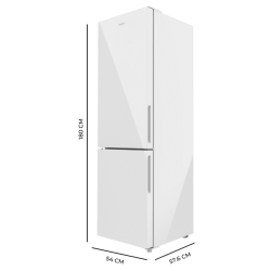 Frigorífico Combi Cecotec Bolero CoolMarket Combi 250 White Glass D Capacidad de 250 Litros