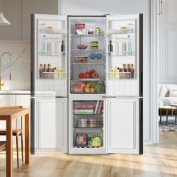Frigorífico Combi Cecotec Bolero CoolMarket Combi 250 Grey Glass D Capacidad de 250 Litros