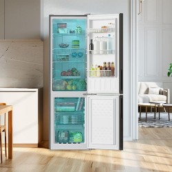 Frigorífico Combi Cecotec Bolero CoolMarket Combi 250 Grey Glass D Capacidad de 250 Litros
