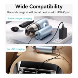 Handstaubsauger ohne Kabel Vention KRAL0 Plegable 5000Pa Filter HEPA 20min USB-C