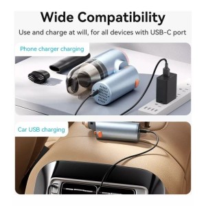 Handstaubsauger ohne Kabel Vention KRAL0 Plegable 5000Pa Filter HEPA 20min USB-C