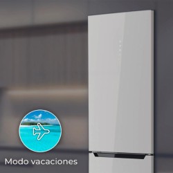 Frigorífico Combi Cecotec Bolero CoolMarket Combi 356 White Glass E Capacidad de 356 Litros