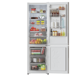 Frigorífico Combi Cecotec Bolero CoolMarket Combi 356 White Glass E Capacidad de 356 Litros