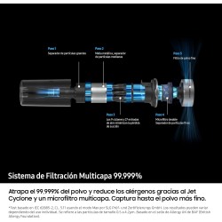 Vertikaler Besenstaubsauger ohne Kabel Samsung Jet 75B Pet mit Bürste für Haustiere VS20B75AGR5/WA