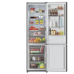 Frigorífico Combi Cecotec Bolero CoolMarket Combi 356 Grey Glass E Capacidad de 356 Litros