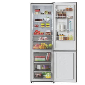 Frigorífico Combi Cecotec Bolero CoolMarket Combi 356 Grey Glass E Capacidad de 356 Litros