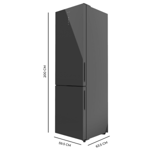 Frigorífico Combi Cecotec Bolero CoolMarket Combi 356 Grey Glass E Capacidad de 356 Litros