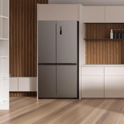 Frigorífico Combi Americano Cecotec Bolero CoolMarket 4D 490 Inox E Capacidad de 490 Litros