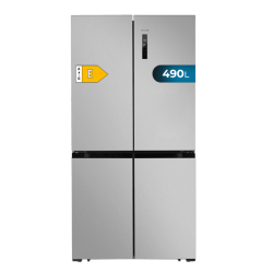 Frigorífico Combi Americano Cecotec Bolero CoolMarket 4D 490 Inox E Capacidad de 490 Litros