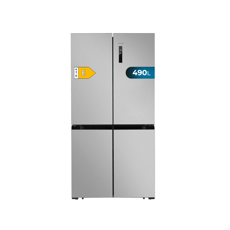 Frigorífico Combi Americano Cecotec Bolero CoolMarket 4D 490 Inox E Capacidad de 490 Litros