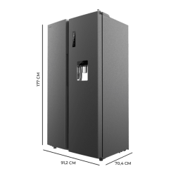 Frigorífico Americano Cecotec Bolero CoolMarket SBS 559 Dark E Capacidad de 559 Litros