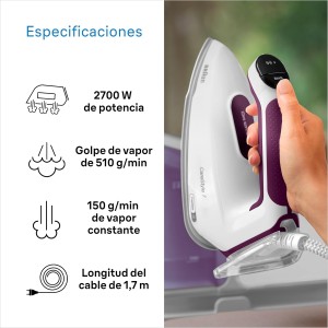 Centro de Planchado a Vapor Braun CareStyle 7 IS7266VI 2700W