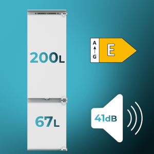 Frigorífico Combi Integrable Cecotec Bolero CoolMarket Combi BI-D FLW 267 E Capacidad de 267 Litros