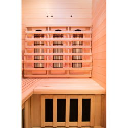 Apollon Quartz Infrarot-Ecksauna für 2-3 Personen