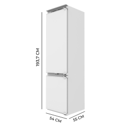 Kühlschrank Combi Integrable Cecotec Bolero CoolMarket Combi BI-D FLW 267 E Kapazität von 267 Liter