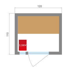 Zen Finnische Sauna Platz für 2 Personen