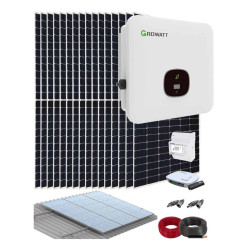 Kit Autoconsumo GROWATT Trifásico 10000W 52000Wh/día + 22 Paneles solares