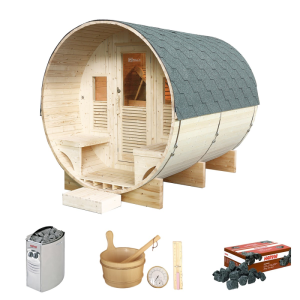 Sauna de Exterior HOLL’S Gaïa Luna con Accesorios