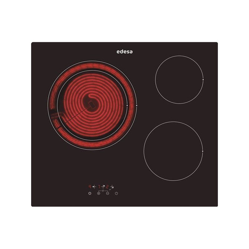 Placa de Vitrocerámica EDESA EVT6328RA 3 zonas
