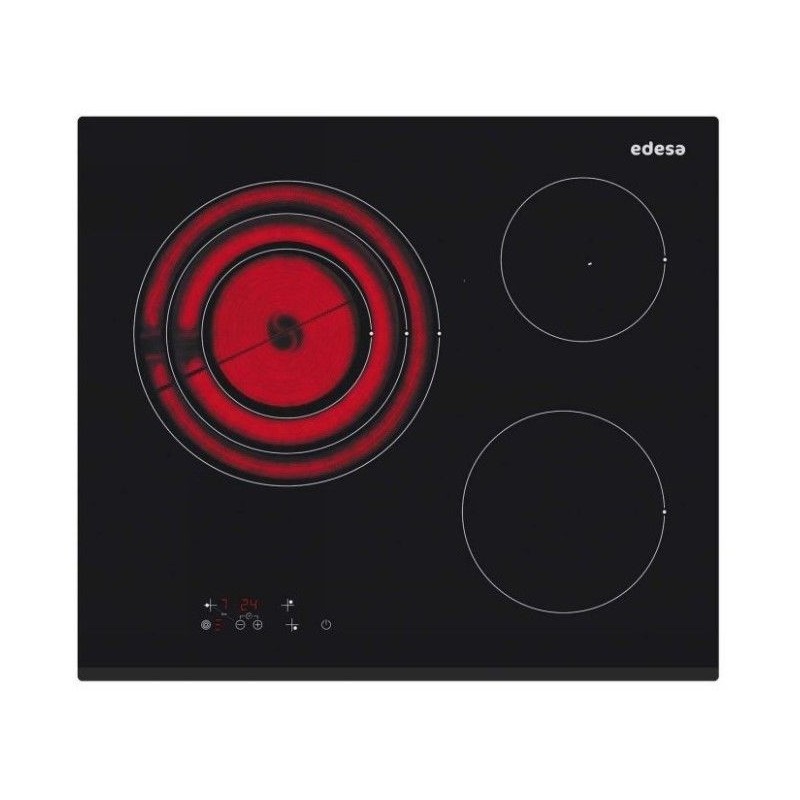 Glaskeramik-Kochfeld EDESA EVT6328B mit 3 Zonen