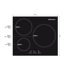 Orbegozo Induktionskochfeld ENI7400 mit 3 Kochzonen