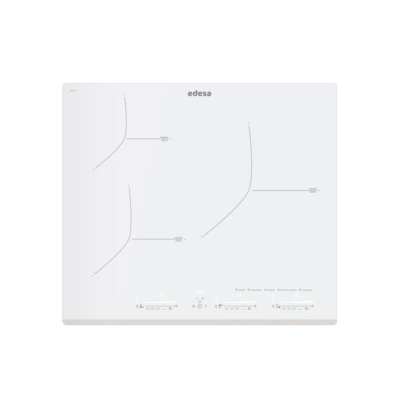 Placa de Induccion Edesa EIM6328BWHC 3 zonas Placa de Induccion Edesa EIM6328BWHC 3 zonas