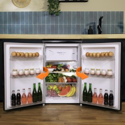 Mini Frigorífico Cecotec Bolero CoolMarket TT 107 Inox E Capacidad de 107 Litros