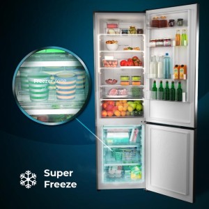 Kühlschrank Combi Cecotec Bolero CoolMarket Combi 322 Inox D Kapazität von 322 Liter