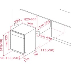 Teka DFI44800 Einbau-Geschirrspüler 10 Maßgedecke 45 cm