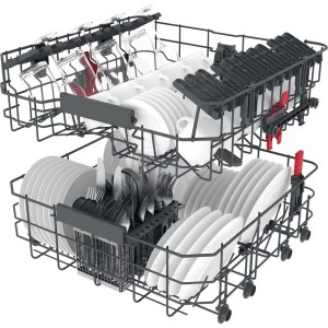 Geschirrspüler Whirlpool WFC3C34PX, 14 Maßgedecke, 60 cm