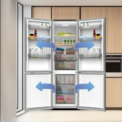 Frigorífico Combi Cecotec Bolero CoolMarket Combi 335 Grey E Capacidad de 335 Litros