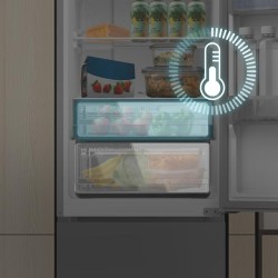Frigorífico Combi Cecotec Bolero CoolMarket Combi 335 Grey E Capacidad de 335 Litros