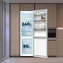 Frigorífico Combi Cecotec Bolero CoolMarket Combi 335 White E Capacidad de 335 Litros