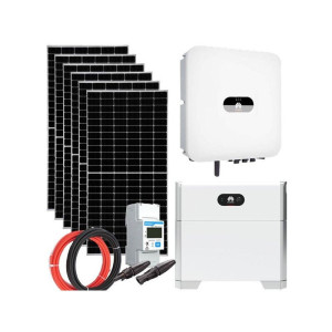 Kit Fotovoltaico con Inversor HUAWEI 10 kW KTL M1 Trifásico + 22 Paneles Solares + 1 Batería