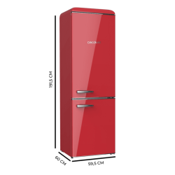 Frigorífico Combi Cecotec Bolero CoolMarket Combi Origin 300 Red E Capacidad de 300 Litros