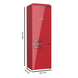 Frigorífico Combi Cecotec Bolero CoolMarket Combi Origin 300 Red E Capacidad de 300 Litros