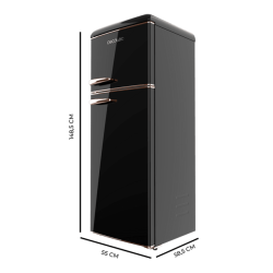 Frigorífico Combi Cecotec Bolero CoolMarket 2D Origin 215 Black E Capacidad de 215 Litros