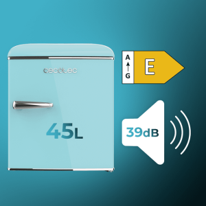 Mini Frigorífico Cecotec Bolero CoolMarket TT Origin 45 Blue E Capacidad de 45 Litros