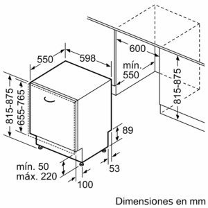 Lavavajillas Integrable Bosch SMH4HVX03E 14 Cubiertos 60cm