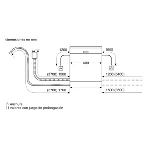 Integrierter Geschirrspüler Bosch SMS4HMW07E 60 cm 14 Maßgedecke
