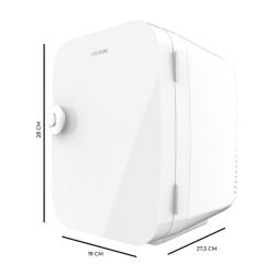 Mini Kühlschrank Cecotec Bolero MiniCooling 4 Liter Rio White Kompatibel Autos/Wohnwagen 12 V-220 V